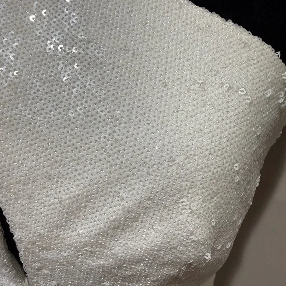 Halston Heritage White Sequin Mini Dress - Picture 6 of 8
